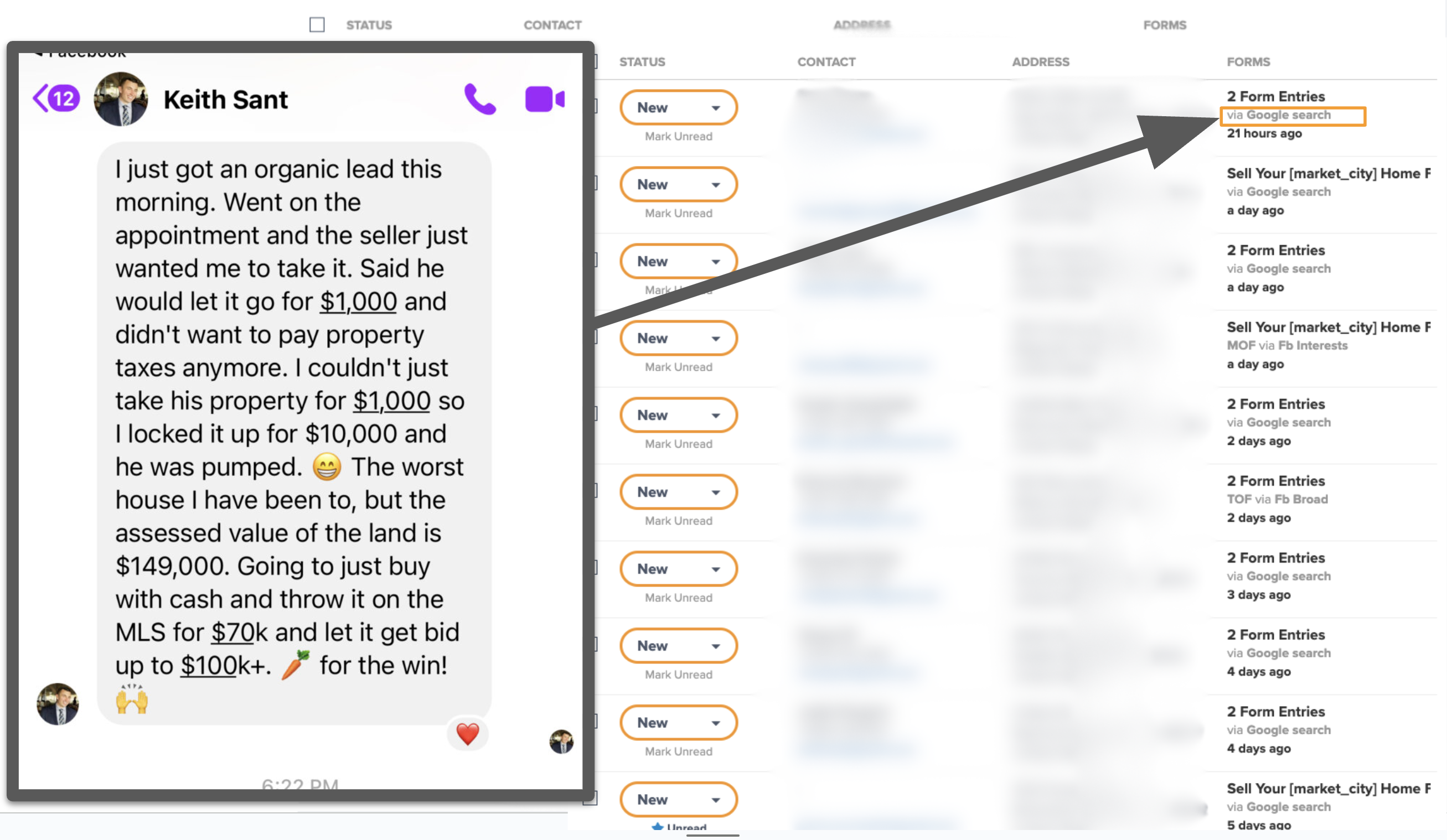 Keith Sant Carrot SEO Lead Testimonial
